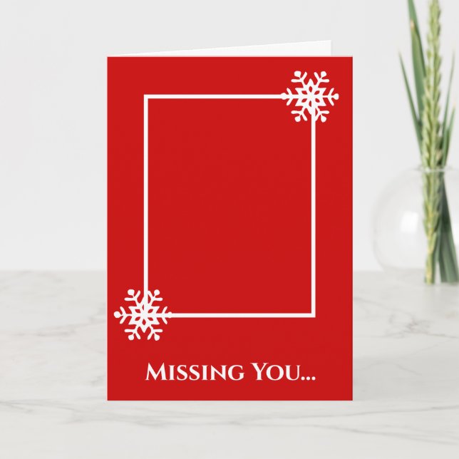 Missing You... Christmas Holiday Card (Front)