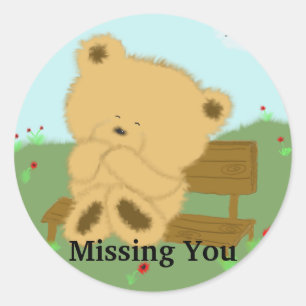 , Missing You Classic Round Sticker