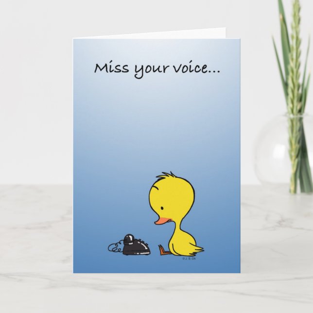 Missing You Duckling Greeting Card   (Front)
