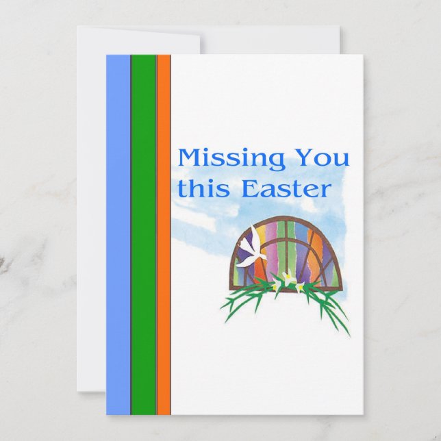 Missing You Easter Greeting Card (Front)