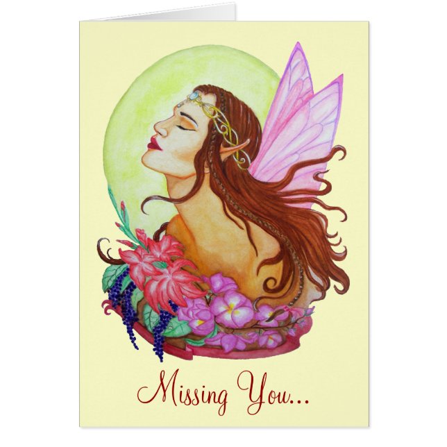 Missing You Fairy Card (Front)