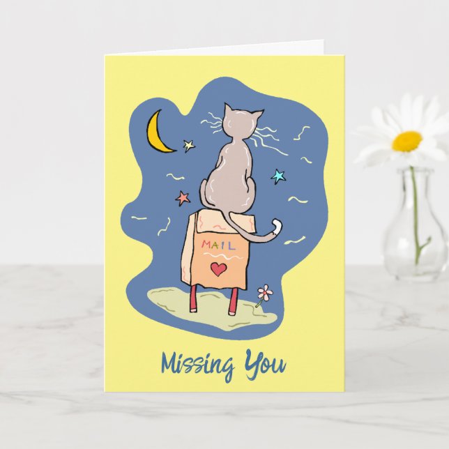 Missing You Greeting Cards (Small Plant)