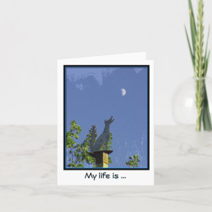 Missing You--Howling at the Moon Notecard