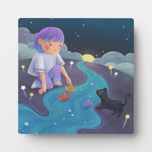 Missing You Illustration Art Plaque (Front)