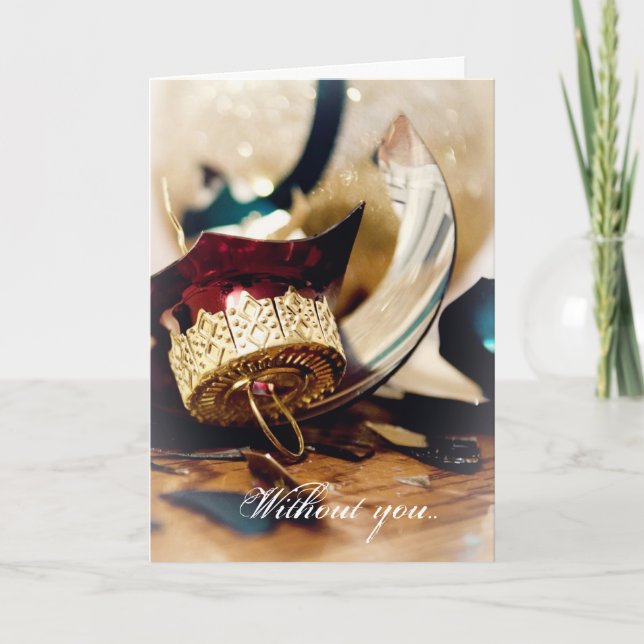 Missing You On Christmas Holiday Card (Front)