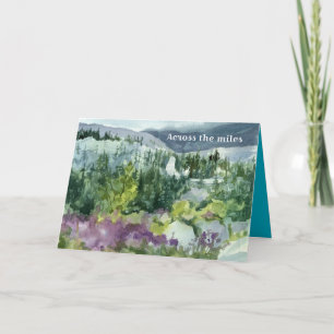 Missing You on Father's Day Landscape Watercolor Card