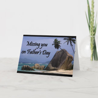 Missing you on Father's Day Tropical Card