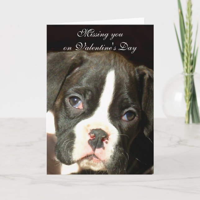 Missing you on Valentine's Day greeting card (Front)