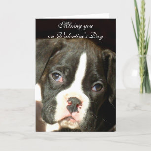 Missing you on Valentine's Day greeting card