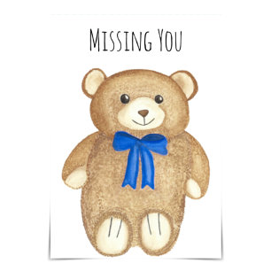 "Missing You" Opa Bear Hug Card