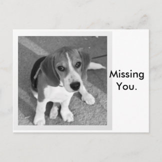 Missing you postcard