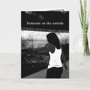 Missing you, prison greeting card. card
