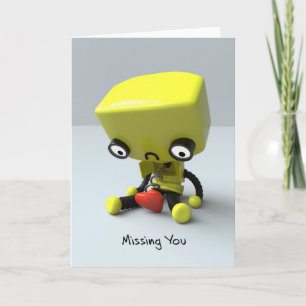 Missing You - Sad Robot Card