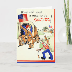 Missing You Soldier Card