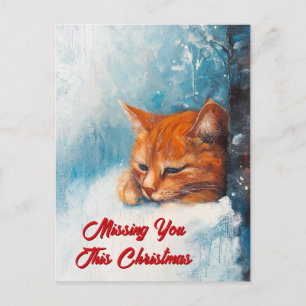 Missing You This Christmas Holiday Postcard