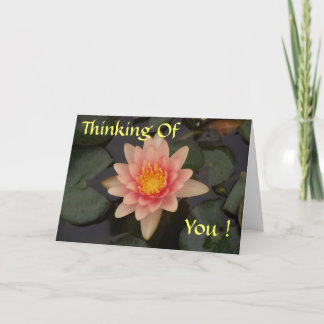 Missing You Water Lily (editable) Card
