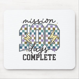 Mission 100 Days Complete Funny 100 Days Of School Mouse Pad