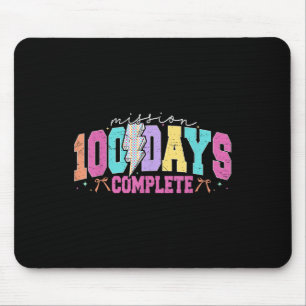 Mission 100 Days Complete Funny 100 Days Of School Mouse Pad