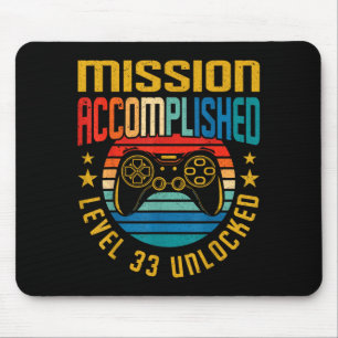 Mission Accomplished Level 33 Unlocked 33rd Mouse Pad