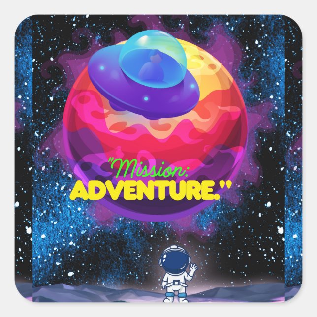 MISSION AND ADVENTURE SQUARE STICKER (Front)