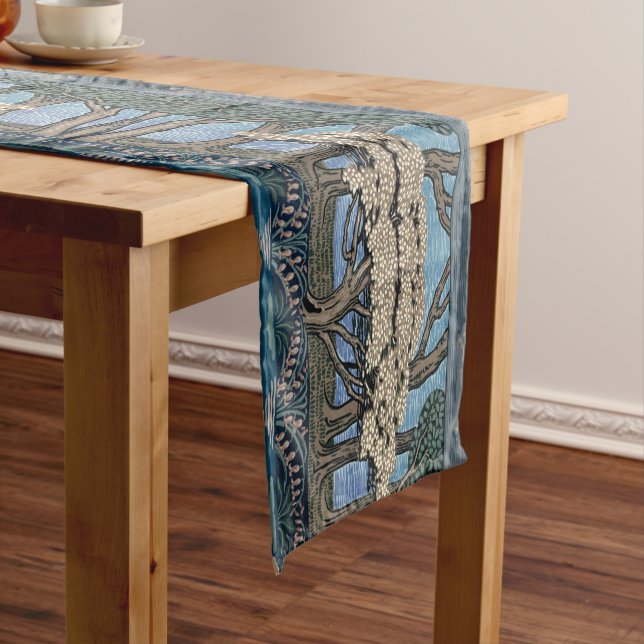 Mission, Arts & Crafts May Tree by Walter Crane Short Table Runner (In Situ)