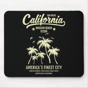 Mission Beach Ca 92109 Summer Vacation San Diego C Mouse Pad
