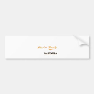 Mission Beach California Classic Bumper Sticker