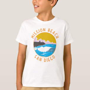 Mission Beach California Travel Art Vintage T-Shirt