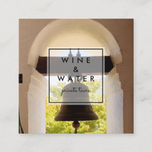 Mission Bells California Photo Travel Tourism Square Business Card