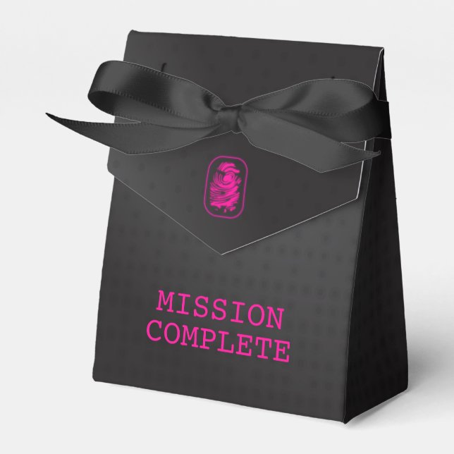 MISSION COMPLETE Spy Party Favour Box (Front Side)
