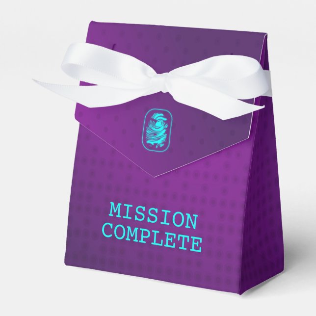 MISSION COMPLETE Spy Party Favour Box (Front Side)