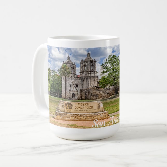Mission Concepcion, Sacred, Coffee Mug (Front Left)