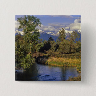 Mission Creek runs through the National Bison 15 Cm Square Badge