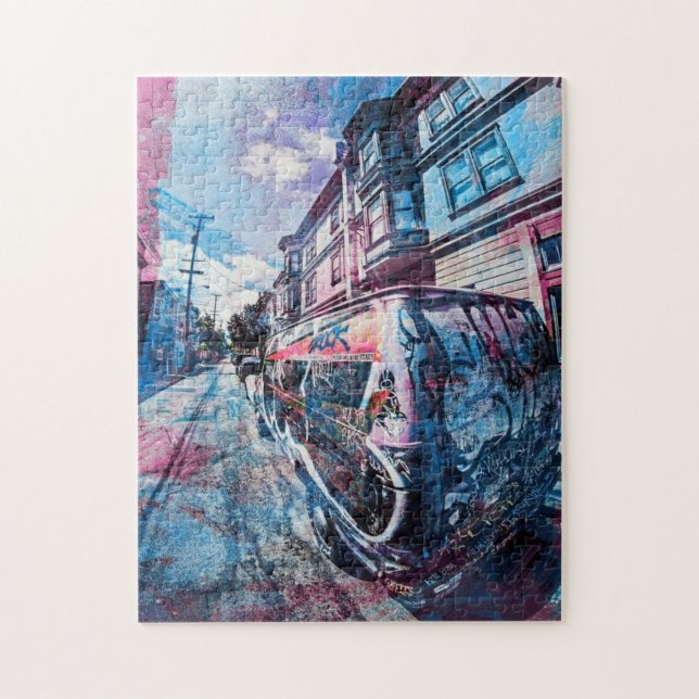 Mission District Graffiti Rocks the van in SanFran Jigsaw Puzzle (Vertical)