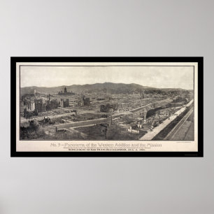 Mission District San Francisco Photo 1906 Poster