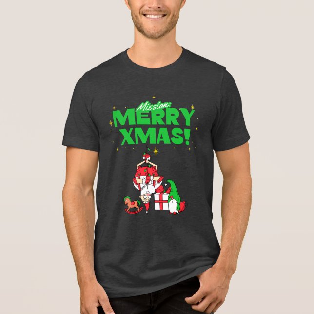  Mission: Merry Xmas! Tri-Blend Shirt (Front)