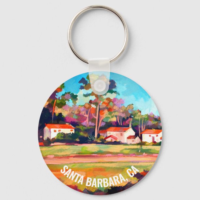 Mission Park Santa Barbara, CA, USA Keychain (Front)