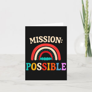 Mission Possible Motivational Inspirational School Card
