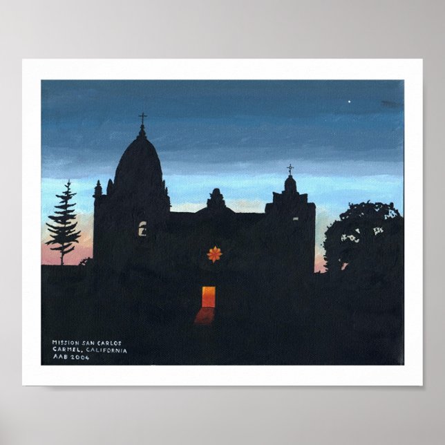 Mission San Carlos, Carmel, California Poster (Front)