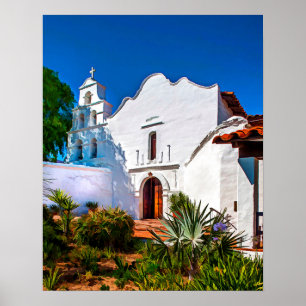 Mission SAN DIEGO  de Alcala California Poster