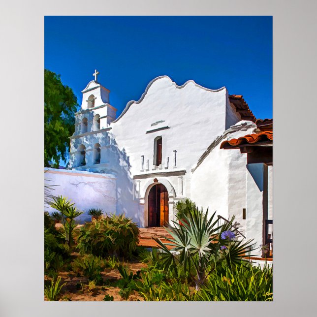 Mission SAN DIEGO  de Alcala California Poster (Front)