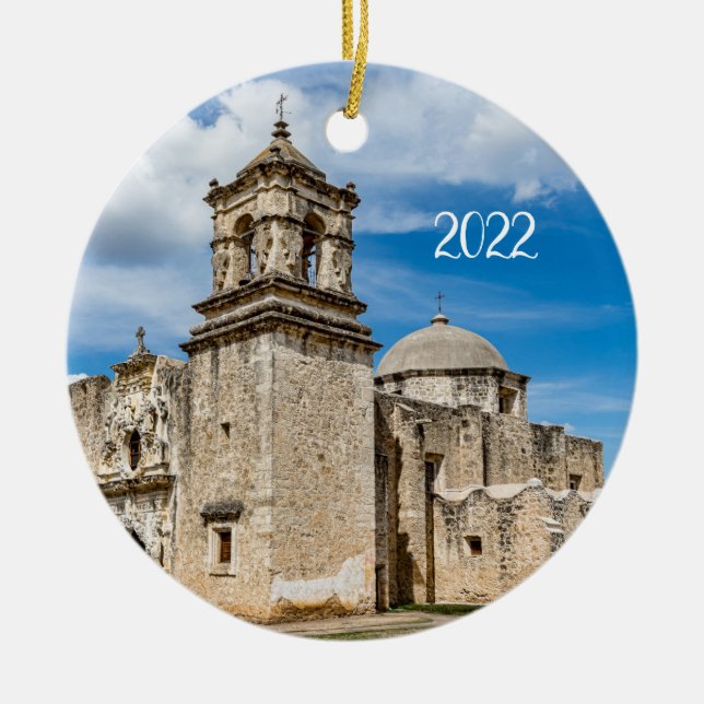 Mission San Jose, San Antonio, Ceramic Ornament (Front)