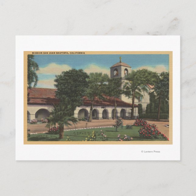 Mission San Juan Bautista, California Postcard (Front)