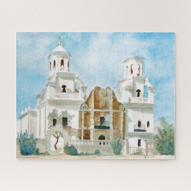 Mission San Xavier del Bac Jigsaw Puzzle (Horizontal)