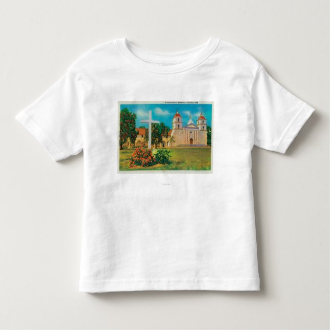Mission Santa Barbara View Toddler T-Shirt (Front)