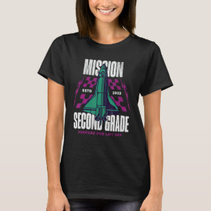 Mission Second Grade Space Rocket Back To School T-Shirt