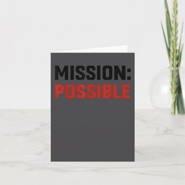 Mission Ssible Motivational Insrational School  Card (Front)