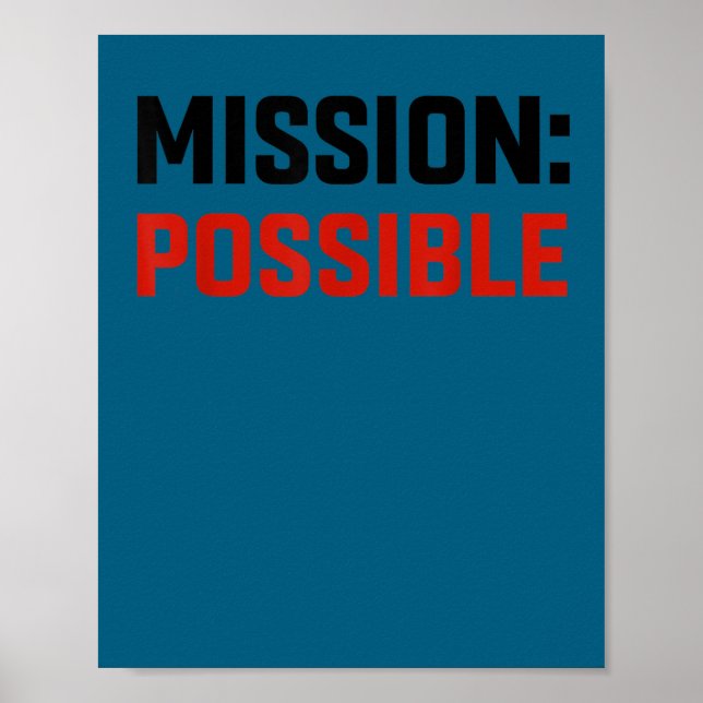 Mission Ssible Motivational Insrational School  Poster (Front)