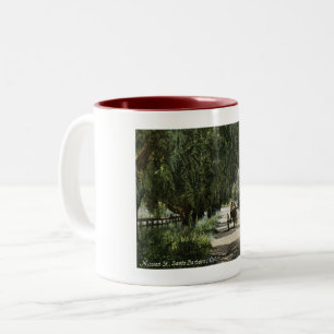 Mission St., Santa Barbara, California Vintage Two-Tone Coffee Mug