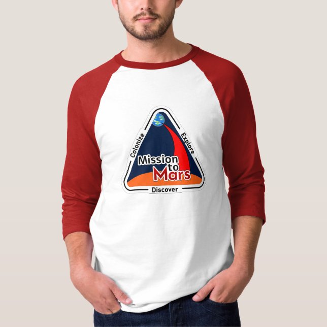 Mission to Mars - 3/4 Raglan T-Shirt (Front)